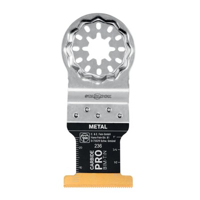 Fein Carbide PRO 1-3/8 in. X 3-1/2 in. L TiN Coated Bi-Metal E-Cut Saw Blade 3 pk