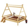 KWPZQEB House Shape Platform Bed, Montessori House Bed with Stairs, Solid Wood Bed Frame for Kids, Low Profile, No Box Spring Needed - 4 of 4