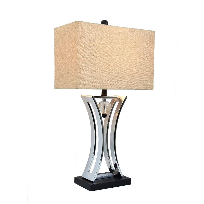 Chrome Executive Business Table Lamp Metallic Silver - Elegant Designs, 2 of 6