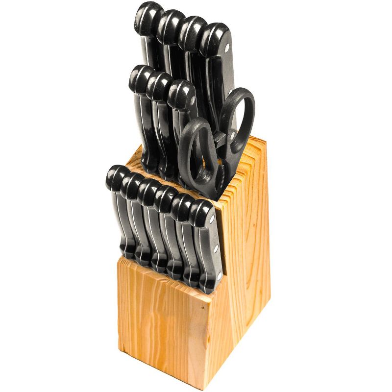 Lexi Home 29-Piece Chef's Kitchen Knife Set with Wooden Block, 2 of 7