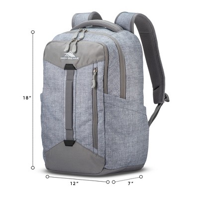 Рюкзаки High Sierra Large Backpack with Device Sleeve and Adjustable Straps, Silver — фото 6