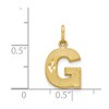 Black Bow Jewelry 14k Yellow Gold, Julia Collection, Small Satin Block Initial G Pendant - 4 of 4