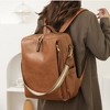 Wikineon Elegant Brown Retro-Style Backpack for Women: Multi-Functional PU Fashion Bag with Timeless Vintage Appeal, Ideal for Daily Outings - 4 of 4