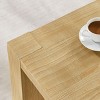 24" Modern Rectangular Coffee Table with Open Storage Shelf, Natural Wood Look MDF Side Table for Living Room or Bedroom -3irtyhousy - 3 of 4