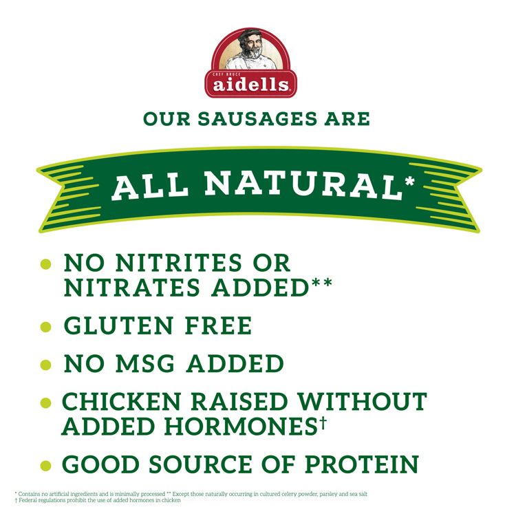 Aidells Italian Style with Mozzarella Cheese Smoked Chicken Sausage - 12oz/4ct, 2 of 4