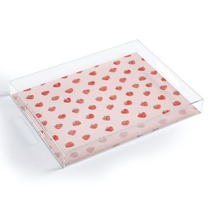 Emanuela Carratoni Strawberries on Pink Acrylic Tray - Deny Designs - 1 of 4