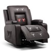 COMHOMA Recliner Chair PU Leather Rocking Sofa with Heated Massage Brown - 4 of 4