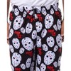 Friday The 13th Mens' Jason Voorhees Mask Allover Sleep Pajama Pants Black - 3 of 4