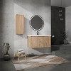 SEVOBAL Bathroom Storage Cabinets, Wall-Mounted Bathroom Vanity with Resin Basin Sink, Side Cabinet with Interior Shelf,Floating Bathroom Vanities, - 2 of 4