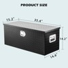 Truck Bed Tool Box, Aluminum Diamond Plate ToolBox for Pick Up Truck RV Trailer, Trailer Toolboxs Storage With Lock and Keys, Side Handle - 3 of 4