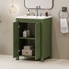 NicBex 24/30/36" Vintage Style Bathroom Vanity with Ceramic Sink,Matte Green Storage Cabinet for Bathroom,4"Faucet Hole(Faucet Not Included) - 3 of 4