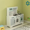 Gardenised Wooden Play Kitchen Toy, Light on Microwave, Cabinet, Washer, Sound Electronic Stove, Microwave and Sink Ages 3+ - image 2 of 4