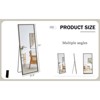 FONTOI Floor Standing Mirror with Stand, Wall Mounted Hanging Mirror, Makeup Mirror, Dressing Mirror for Cloakroom, Bedroom, Gray, 31.5"*1"*71" - 3 of 4