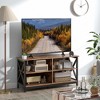 Tangkula TV Stand for TVs up to 55" Entertainment Center w/ Storage Shelves Rustic Brown - 3 of 4