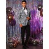 Lars Amadeus Men's Notched Lapel Slim Fit Vintage Animal Printed Blazer - 4 of 4