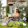 VEVOR Zero Gravity Chair, 33 inch Zero Gravity Recliner Lounge Chair for Indoor and Outdoor, Adjustable Anti Gravity Chair, 500 lbs, Gray - 3 of 4
