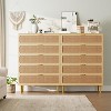 Rattan 5 Drawer Dressers for Bedroom, Tall Dresser with Deep Drawers, Large Chest of Drawers for Closet with Wide Top - 4 of 4