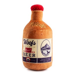 Woofs Beer Bottle Dog Toy - 1 of 4