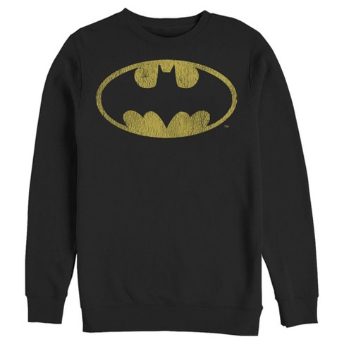 Men's Batman Logo Retro Caped Crusader Sweatshirt - Black - X Large ...