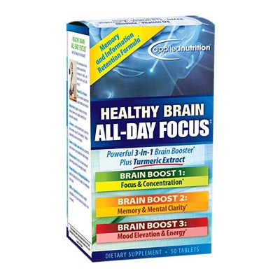 Applied Nutrition Healthy Brain All-Day Focus 50 Tablets.