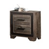 NicBex Nightstand with 2 Drawers,1pc Side Table with Metal Pulls and Wood Legs,Bedside Table for Bedroom,Living Room - 2 of 4