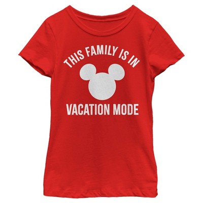 Girl's Mickey & Friends This Family Is In Vacation Mode T-Shirt