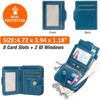 BEAFUP Women’s RFID Blocking Leather Wallet - Genuine Leather Small Bifold with Zipper Pocket & ID Window for Daily Use,Travel,Gift - 4 of 4