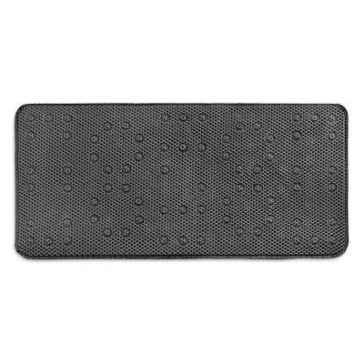 36"x17" Waffle Weave Tub Mat Silver - Popular Bath Popular Home