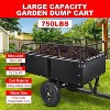 Acekool 750 lbs Steel Dump Cart, 15 Cu.Ft Garden Utility Trailer with Dual Bearings, Pneumatic Tires, Hand or Foot Dump for ATV, Tractor, Lawn Mower - 3 of 4