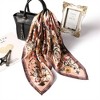 Anna-Kaci Women's Satin Floral Print Square Scarf with Elegant Vintage Inspired Design - 27.5IN×27.5IN - 2 of 4