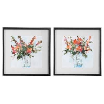 Uttermost Fresh Flowers Watercolor Prints, Set of 2