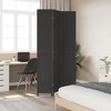 vidaXL Room Divider 3 Panels Black Solid Wood Paulownia - 3 of 4