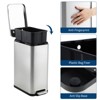 13.2 Gallon Kitchen Trash Can, Slim Stainless Steel Garbage Can, Fingerprint-Proof, Soft-Close Lid, Removable Inner Bucket, for Home - 2 of 4