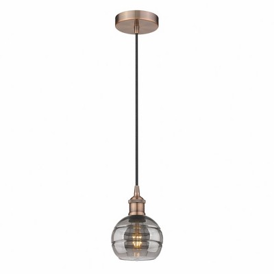 Rochester - 1 Light Cord Hung Mini Pendant In Industrial Style-7.88 Inches Tall and 5.88 Inches Wide