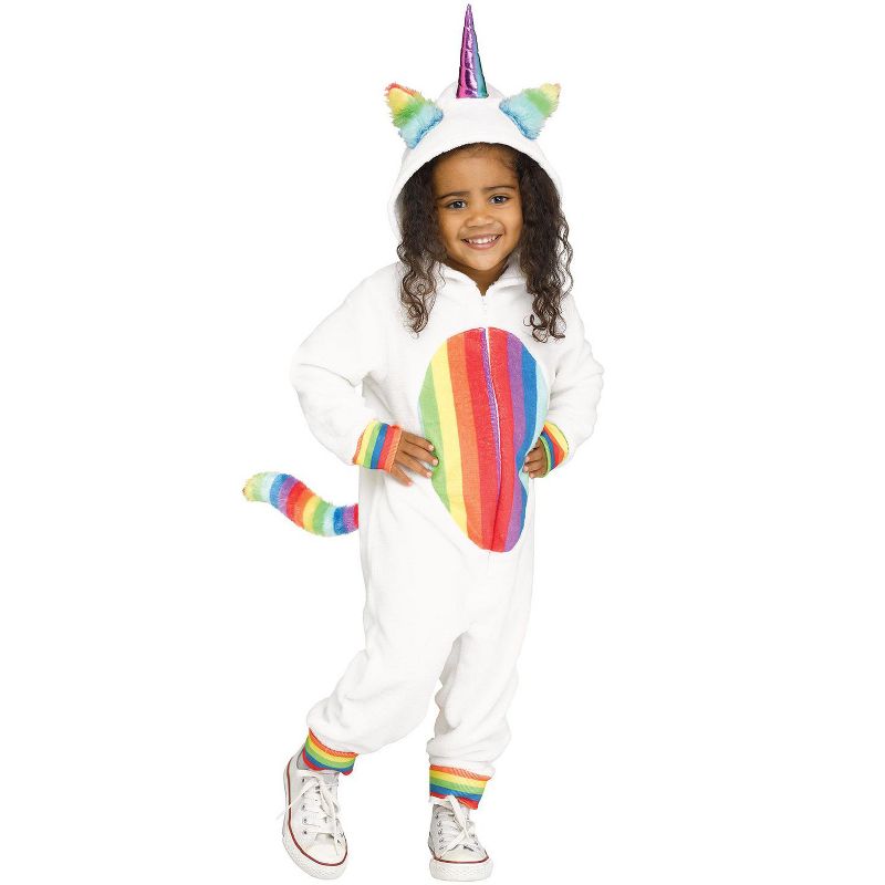 Fun World Rainbow Unicorn Toddler Costume, 1 of 3