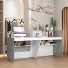 Famapy Multi - Functional Reception Desk Cash Register Checkout Counter: Ample Storage, Sleek Surfaces – Ideal for Business Lobbies - 2 of 4