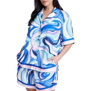 ELOQUII Women's Plus Size Printed Relaxed Top - 1 of 4