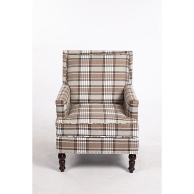 TOAOTBNBO Solid Wood Accent Chair with High Back, Modern Armchair with High Density Foam Upholstered Chair Comfy Lounge Chair for Bedroom