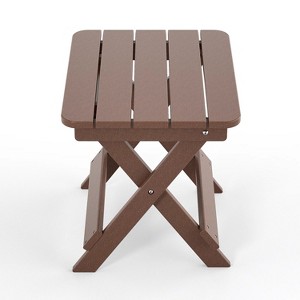 20.07'' Outdoor Foldable Side Table; Patio End Table for Poolside Garden - 1 of 4