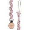 Macrame Pacifier Clip - Baby Pacifier Holder Leash Boho Wooden Clips - Teething Toy with Handmade Braided Cotton Modern Unisex Baby Gift (Multicolor) - 3 of 3