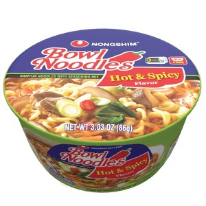 Nongshim Hot & Spicy Soup Microwavable Noodle Bowl  - 3.03oz - 1 of 4