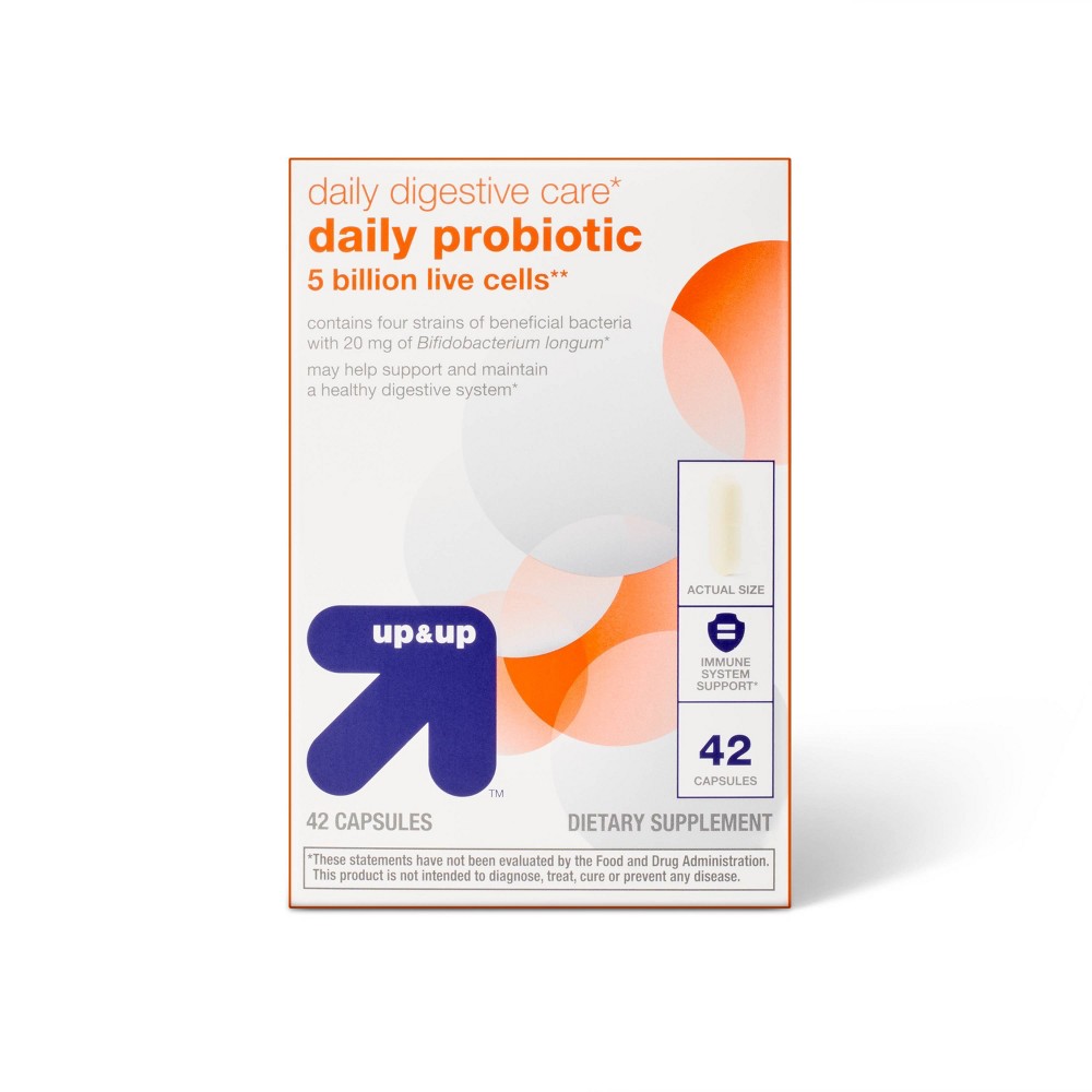 Photos - Vitamins & Minerals Daily Probiotic Support Capsules - 42ct - up & up™