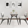 Jojoka Dining Table Set for 4, Kitchen Table with Boucle Chairs for 4,White - 2 of 4