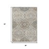 HomeRoots 3' X 5' Beige Gold And Denim Blue Floral Washable Indoor Outdoor Area Rug - 3 of 4
