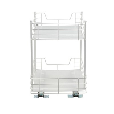 Household Essentials 12" 2-Tier Pantry Organizer White: Steel Kitchen Cabinet Storage, Spot Clean, 1-Year Warranty — фото 6