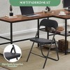 4 Pack Folding Chairs with Cushion, Foldable & Stackable Commercial Chairs with Non-Slip Rubber Pads, Metal Frame Seat - 4 of 4