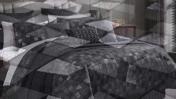 Riverbrook Home 10pc Regal Comforter Bedding Set Black, 2 of 9, play video