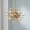 Possini Euro Design Janae Warm Gold Sputnik Chandelier 18" Wide Modern Crystal 9-Light Fixture for Dining Room House Foyer Kitchen Island Entryway - image 2 of 4