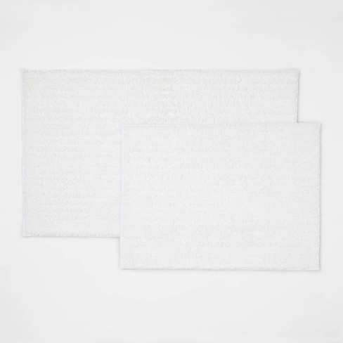 2pk Quick Dry Bath Rug Set White - Threshold™ : Target