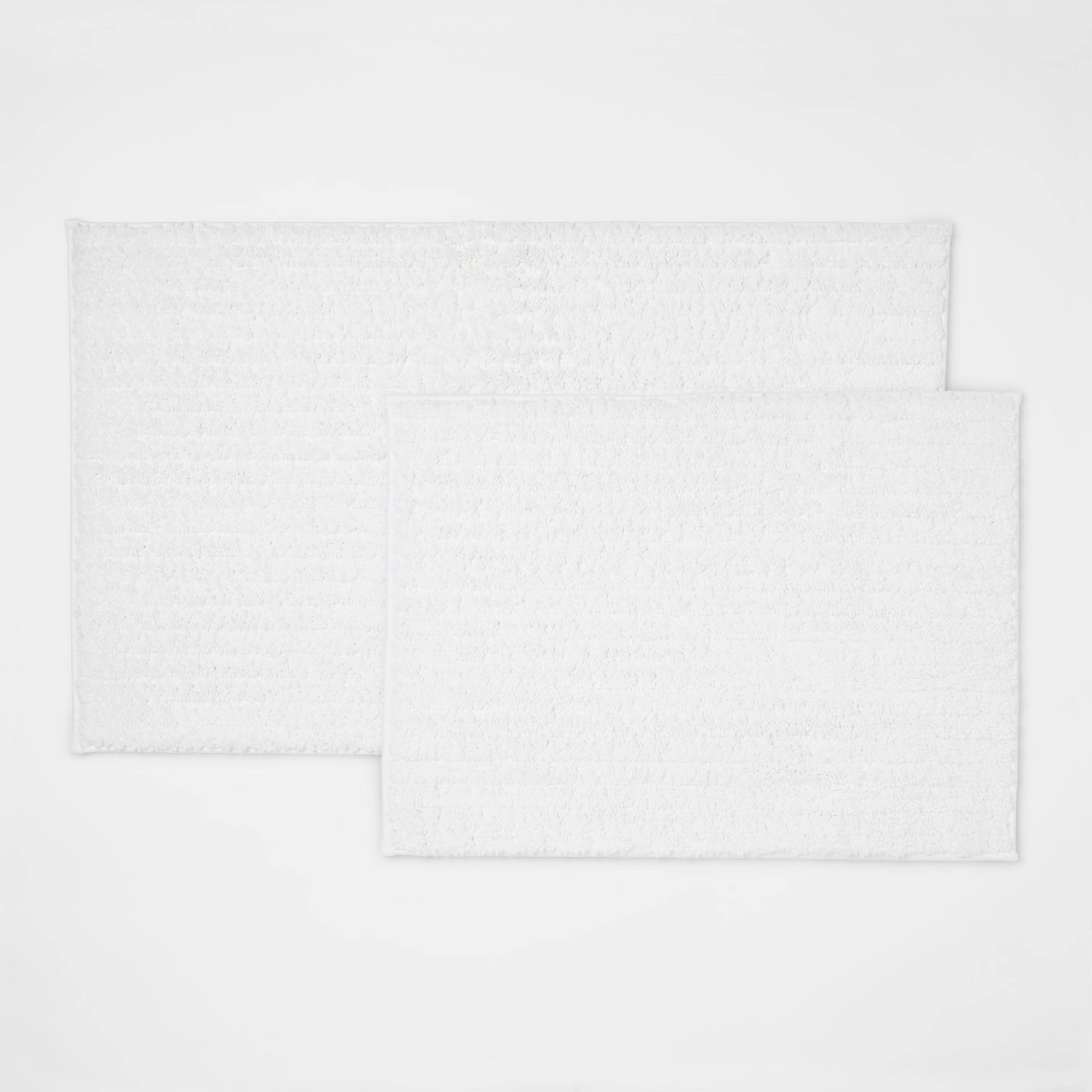 2pk Quick Dry Bath Rug Set White - Threshold™